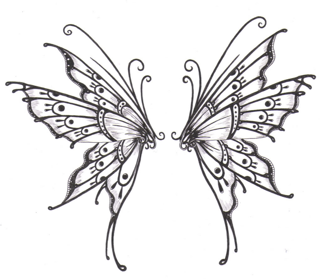 1024x891 Butterfly Wings Drawing