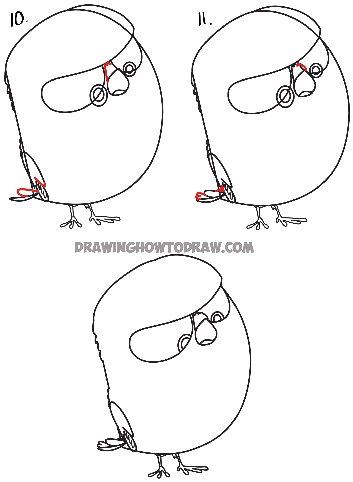 1400x1910 How To Draw Sweet Pea The Bird From The Secret Life Of Pets