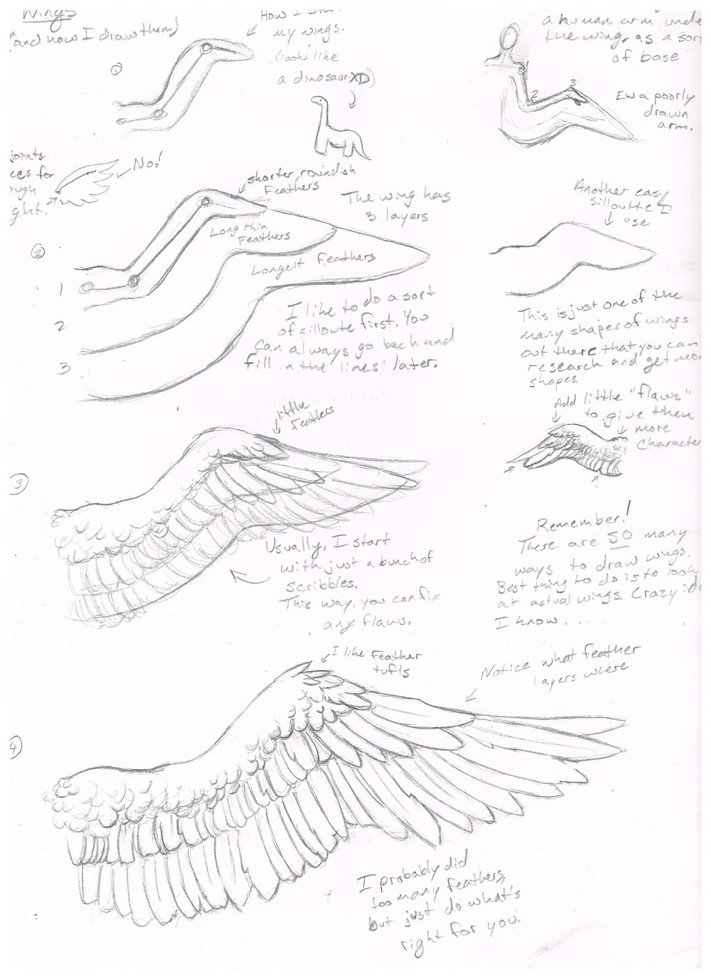 1024x1408 Wing Tutorial (How I Draw Them) By Jackofalltrades0097