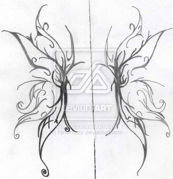 600x620 Anime Bone Wings Bat Wing Tattoos At Anime Wings Tattoo