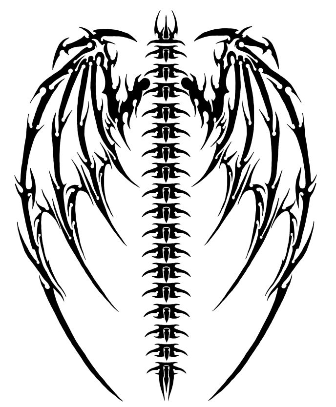 688x834 40 Best Cool Tribal Wings Tattoo Stencil Images