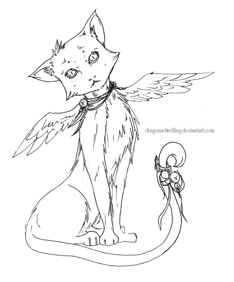 799x964 Winged Cat