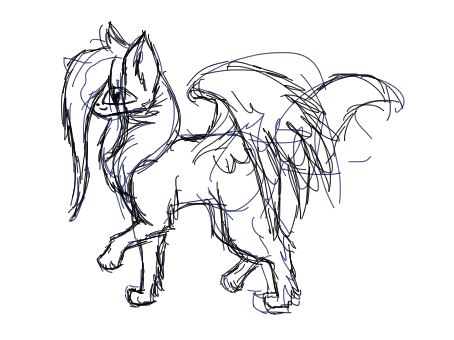 454x340 Winged Cat Oc Sketch By Discordess