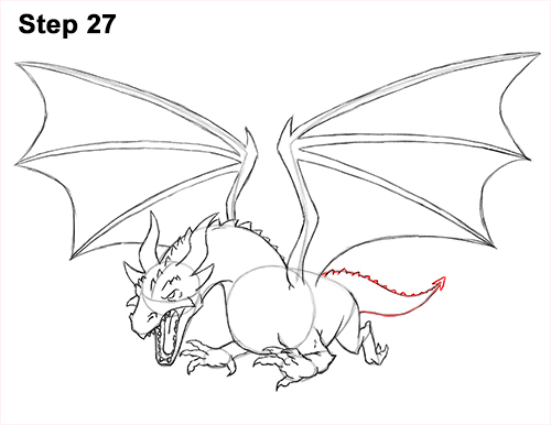500x386 How To Draw A Dragon (Flying)