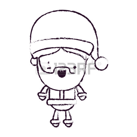 450x450 Santa Claus Cartoon Full Body With Eye Winking Royalty Free