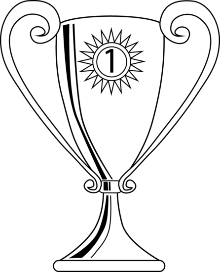 446x550 Winning Trophy Coloring Page