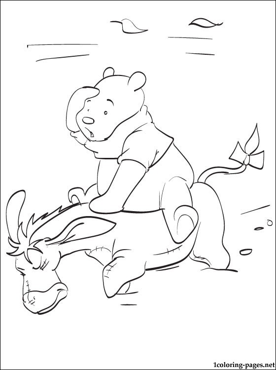 560x750 Winnie Pooh With Friends Line Drawing Coloring Pages
