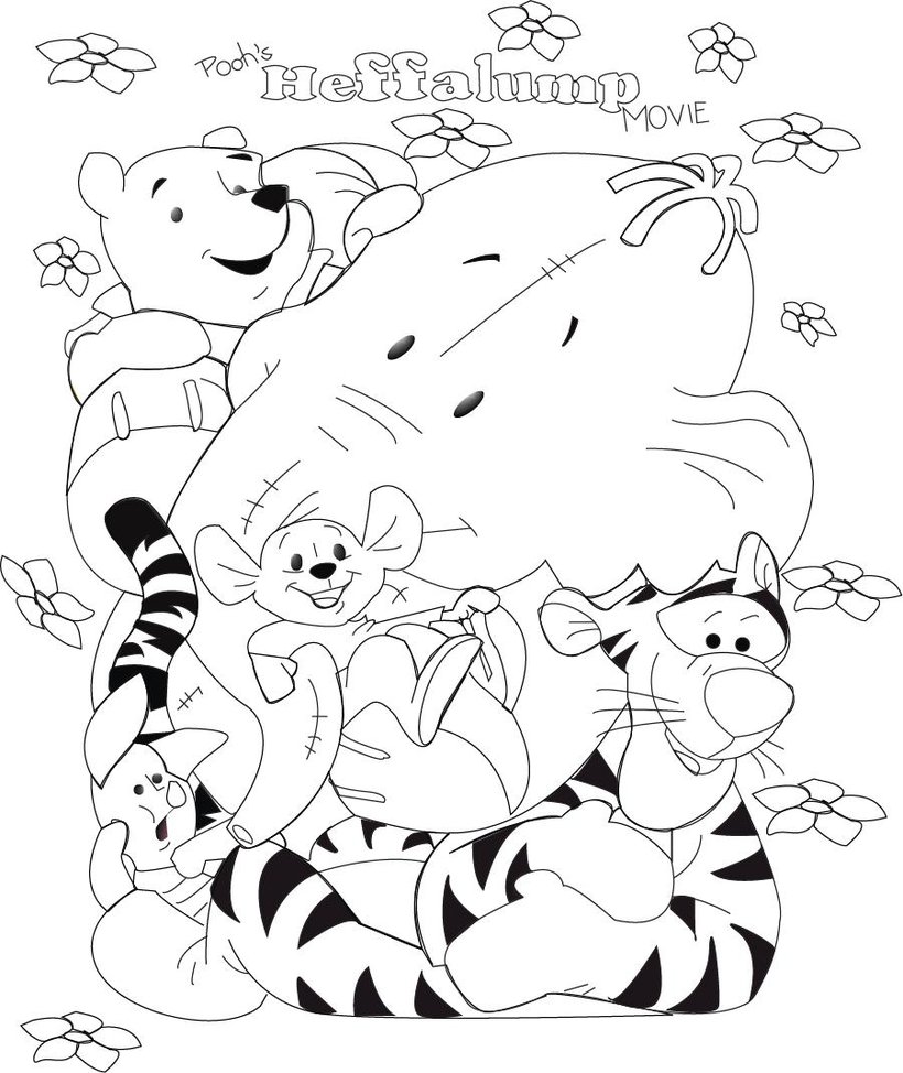 820x974 Winnie The Pooh Line Art By Twilightangelito