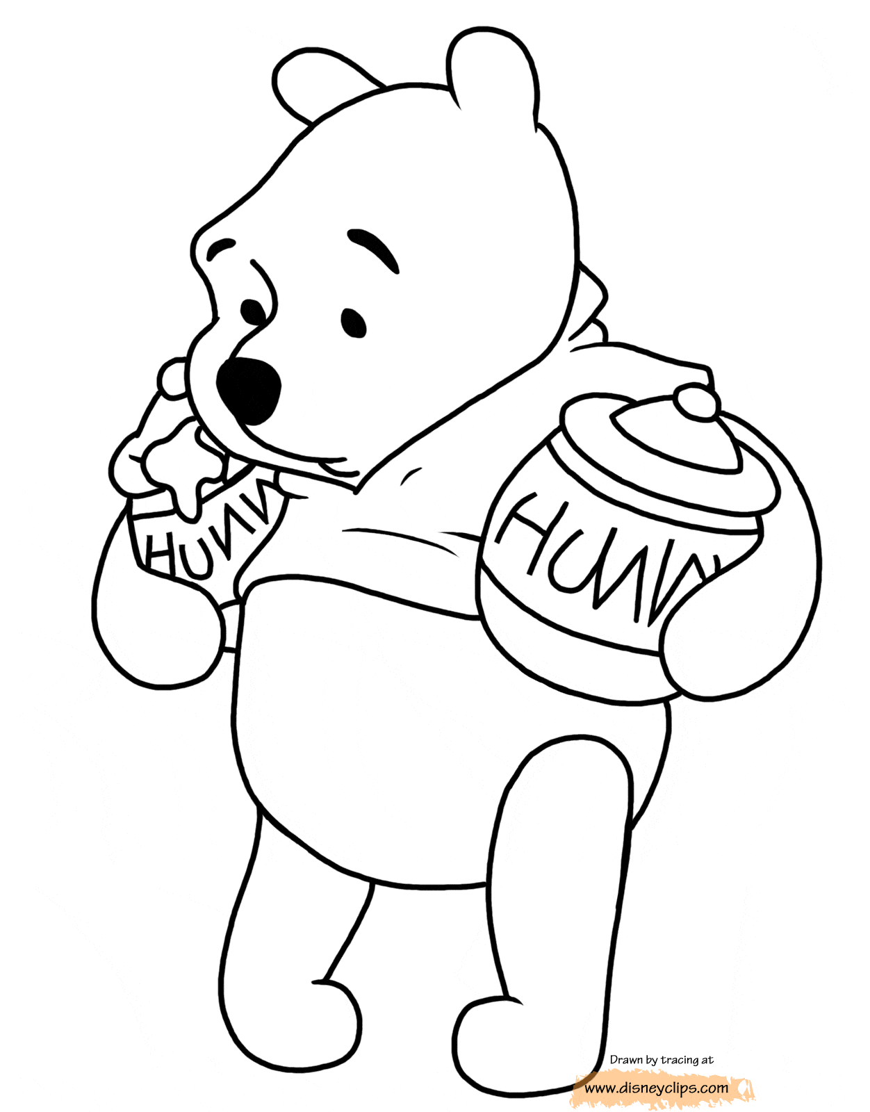 Winnie The Pooh Line Drawing at GetDrawings | Free download