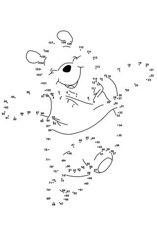 320x480 Winnie The Pooh Dot To Dot Free Printable Coloring Pages