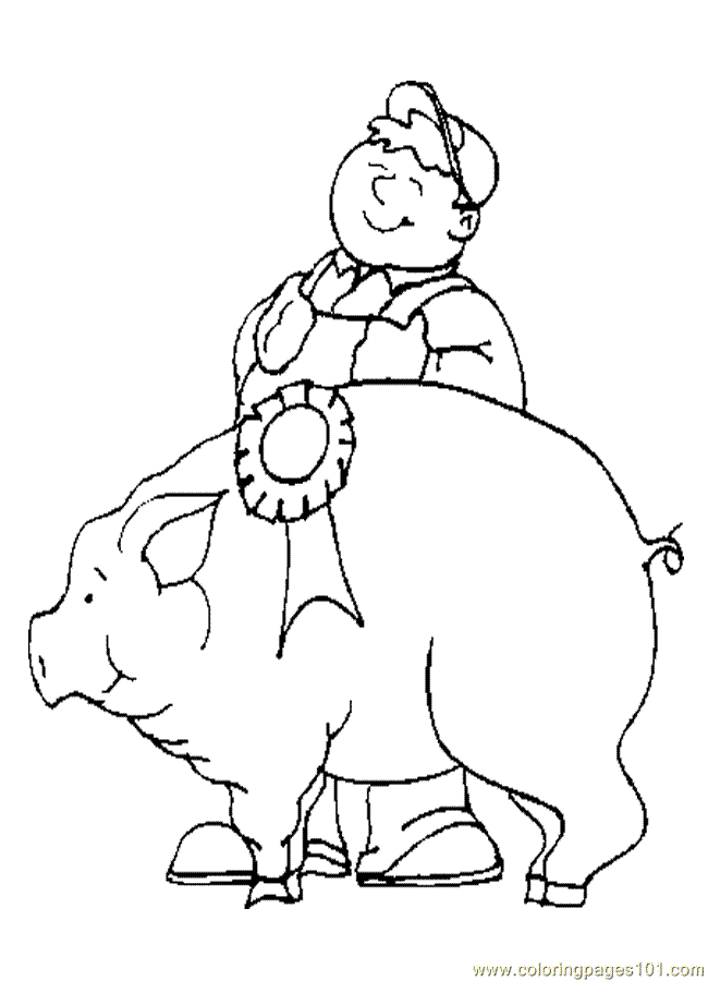 650x900 Prize Winning Pig Coloring Page
