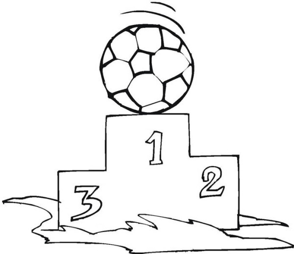 600x519 An Enjoyful Moment Of Winning The Soccer Competition Coloring Page