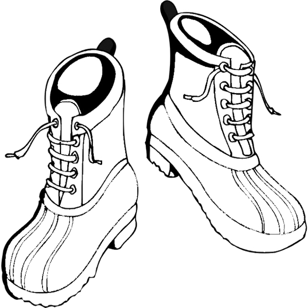 600x599 Shoes Winter Boots Coloring Page Art Work Bible