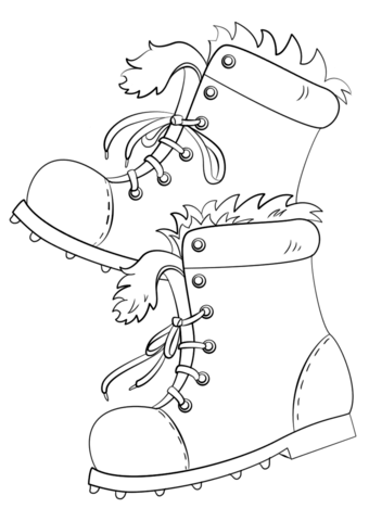 340x480 Winter Boots Coloring Page Free Printable Coloring Pages
