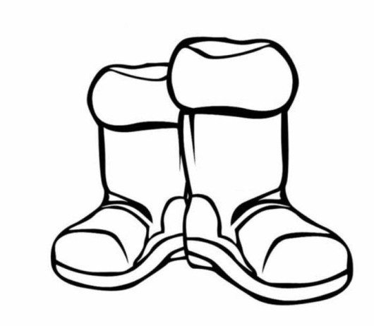 530x462 Boots Winter Clothes Coloring Page Coloring