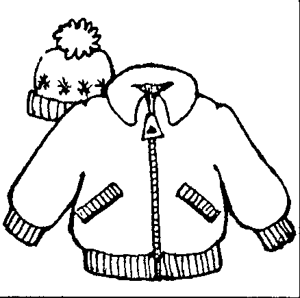438x435 Winter Coat Clipart Black And White