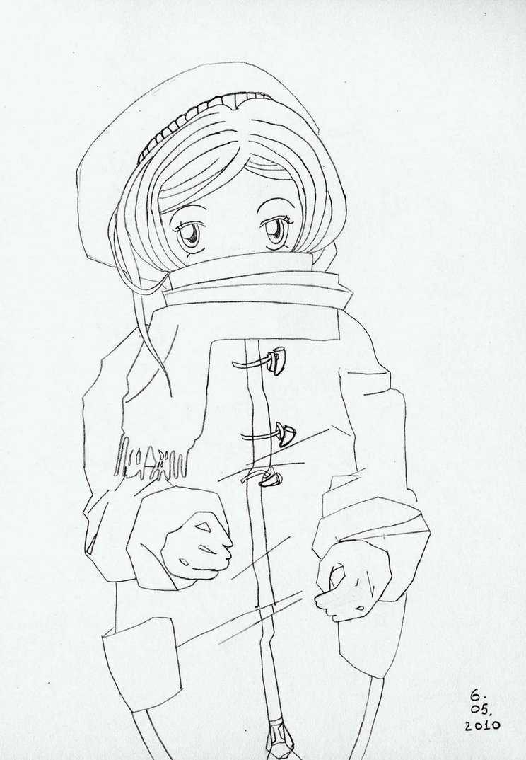 744x1074 Winter Coat. Manga Style By 1kikusui