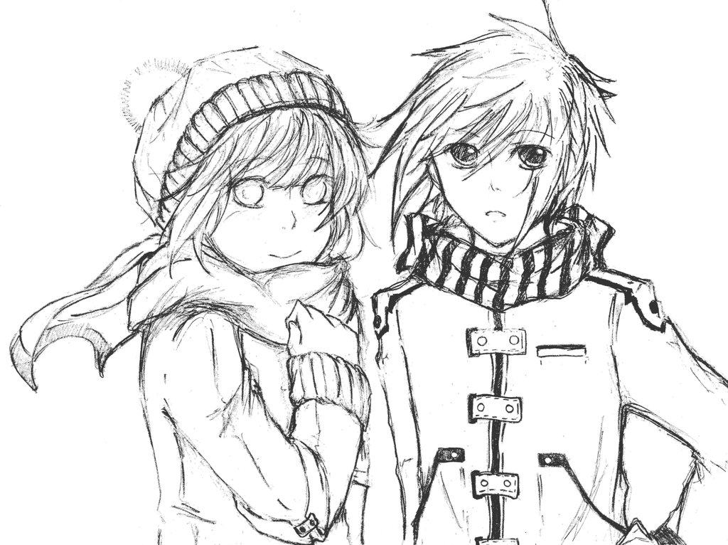 1024x766 Sasuhina Winter D By Pinata09