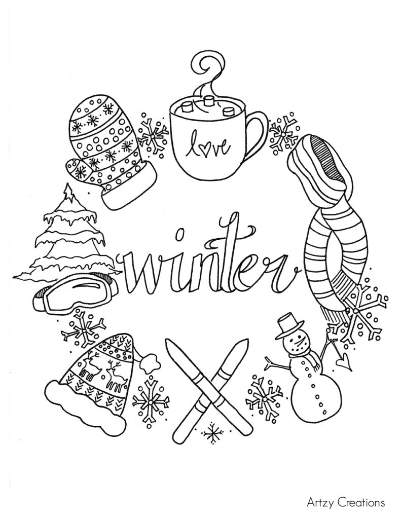 791x1024 Printable Winter Coloring Pages For Kids Free Disney Preschoolers