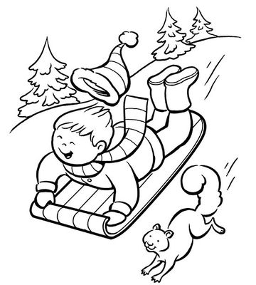 360x400 Winter Coloring Pages For Kids Printable Fancy Print Image