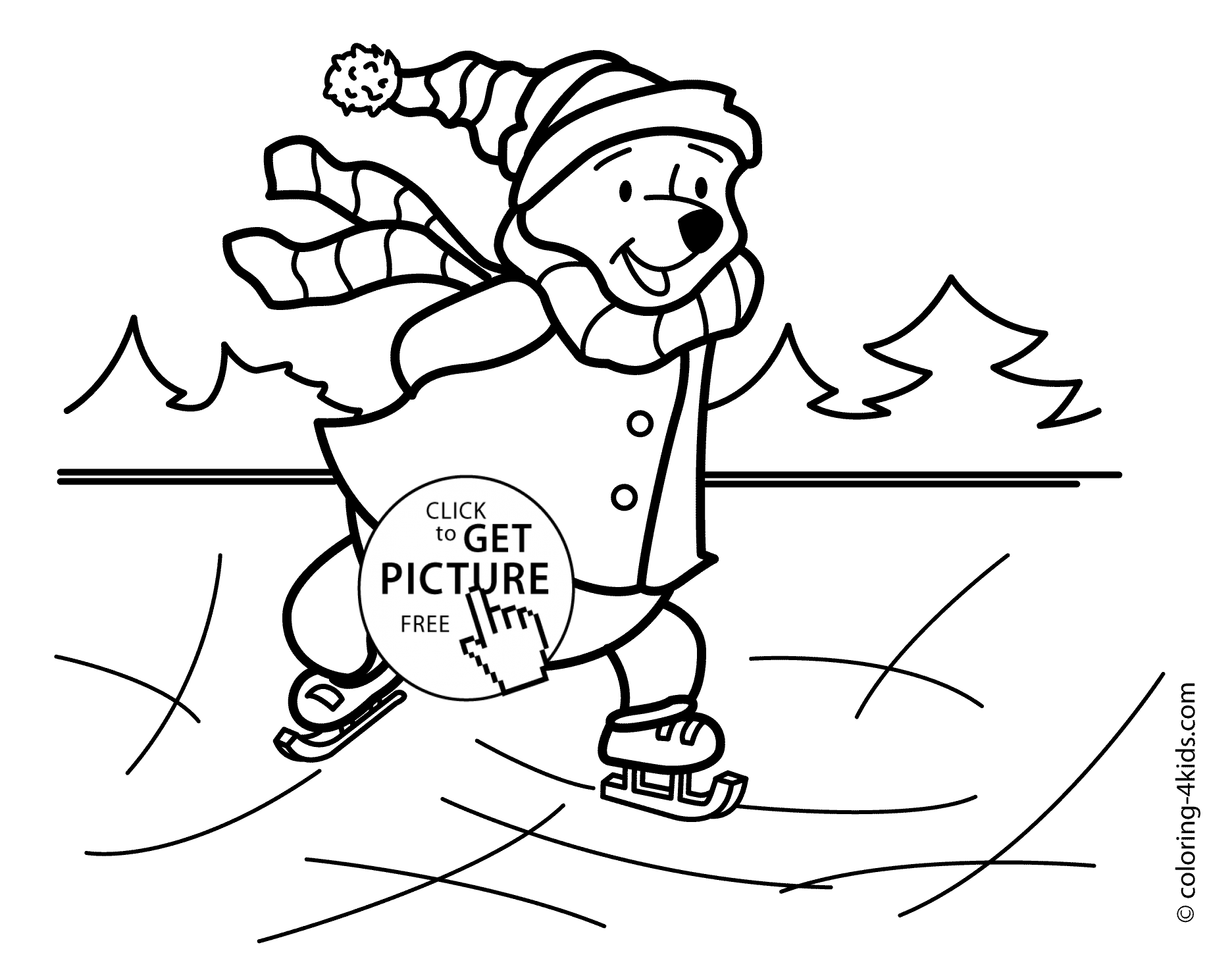 1872x1483 Winter Coloring Pages Bear For Kids, Seasons Coloring Pages