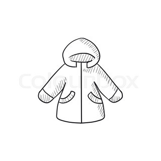 320x320 Outline Sports Jacket Vector Illustration Isolated On White