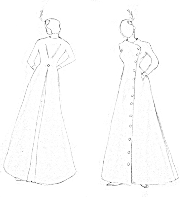 600x658 Sarah's Custom Silk 1930s Inspired Wedding Dress With Bolero