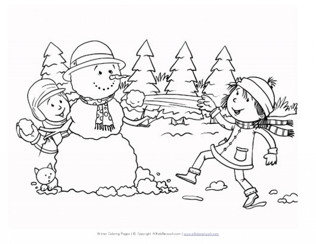 1024x792 Inspiring Winter Scene Coloring Page Cool Design Ideas