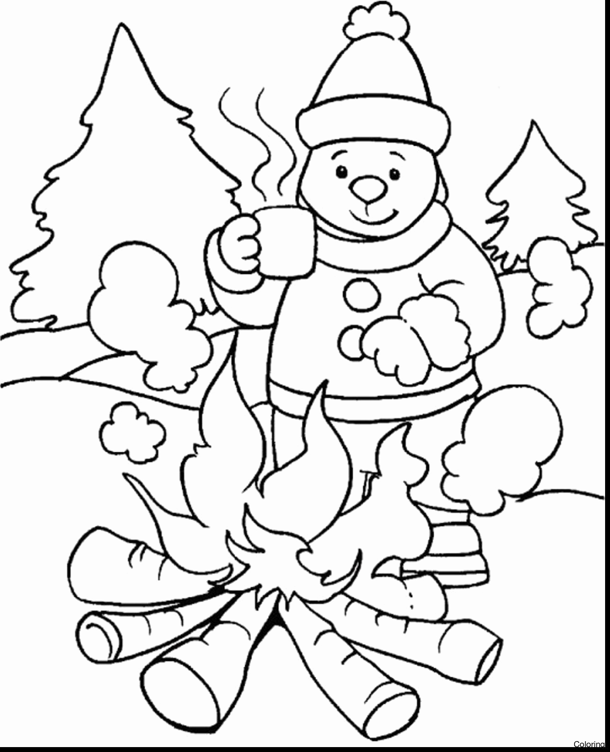 1243x1533 50 Inspirational Image Of Free Winter Coloring Pages