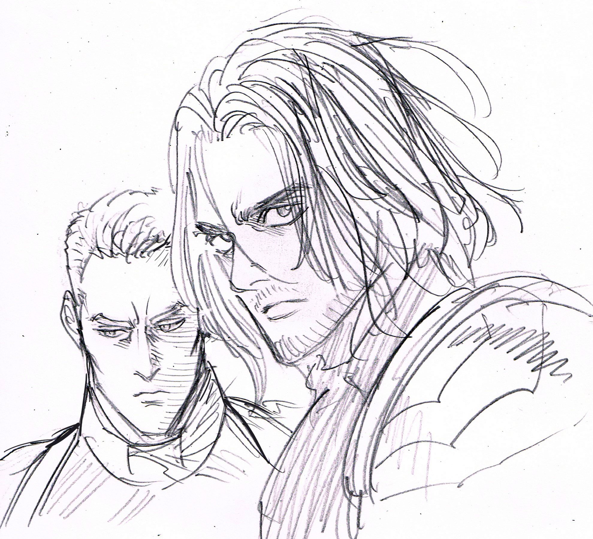 1979x1798 Captain America And Winter Soldier Sketch By One Punch Man'S