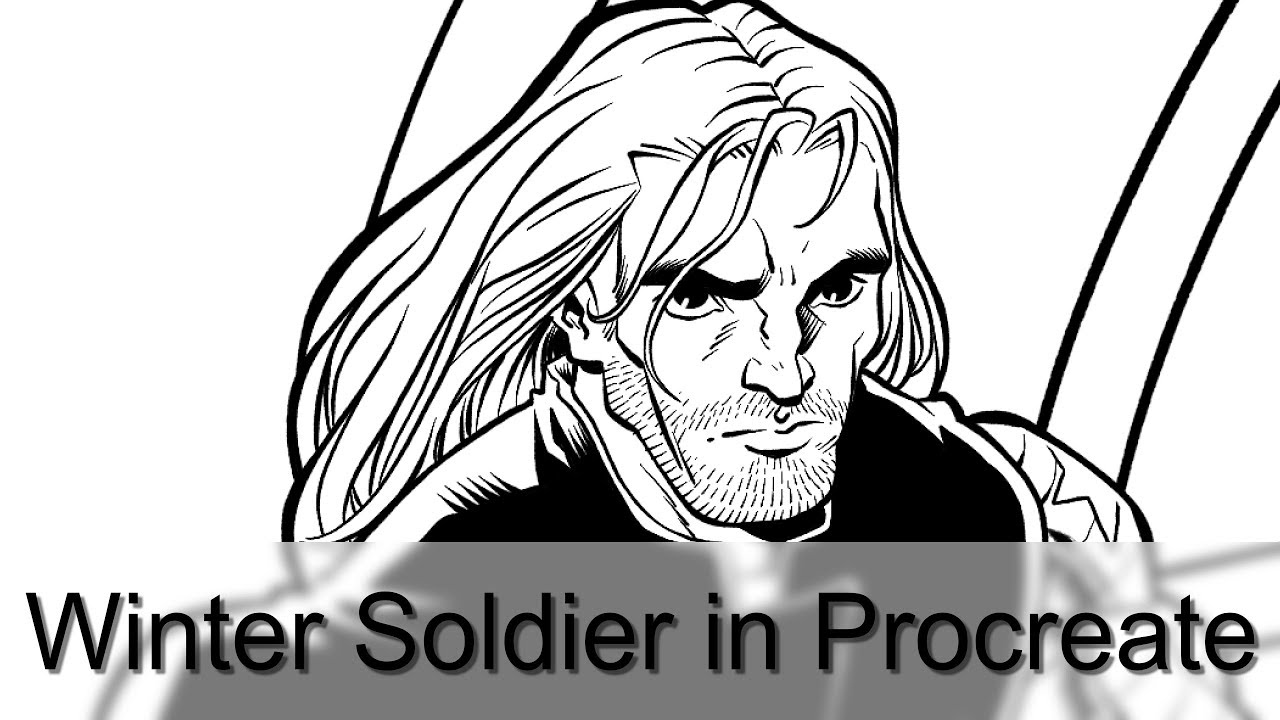 1280x720 Drawing Winter Soldier In Procreate App On The Ipad Pro