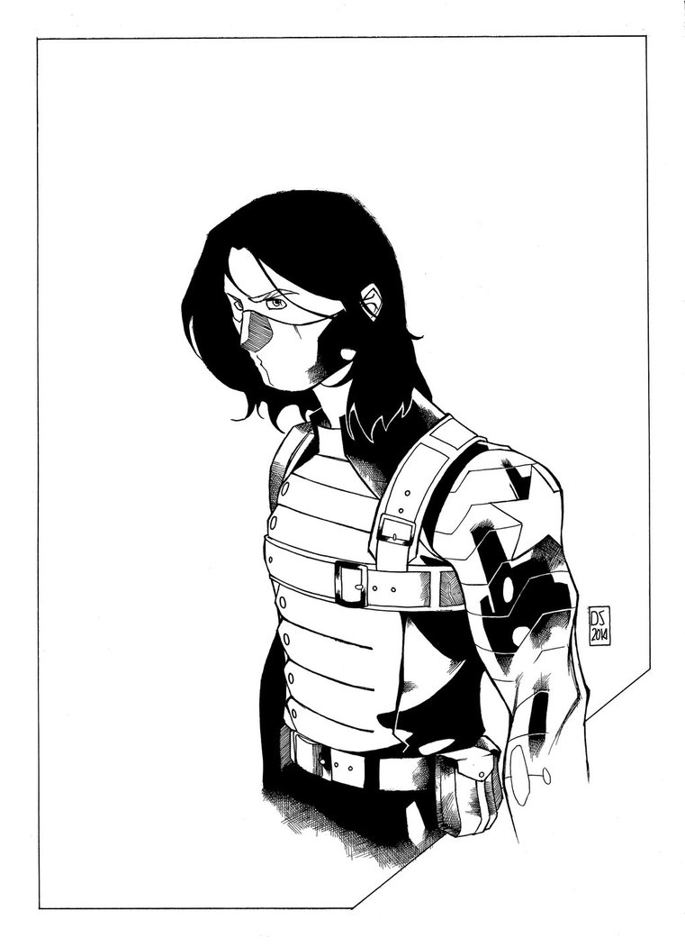 761x1051 The Winter Soldier [Ink] By Danielsingzon