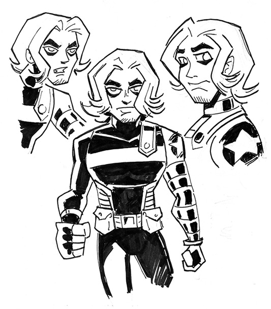 533x608 Winter Soldier Sketches By Billwalko
