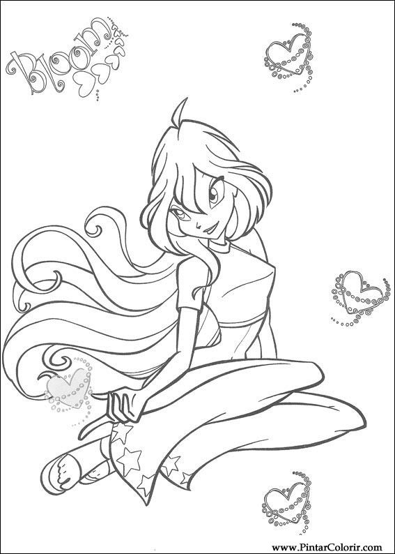 567x794 Drawings To Paint Amp Colour Winx Club