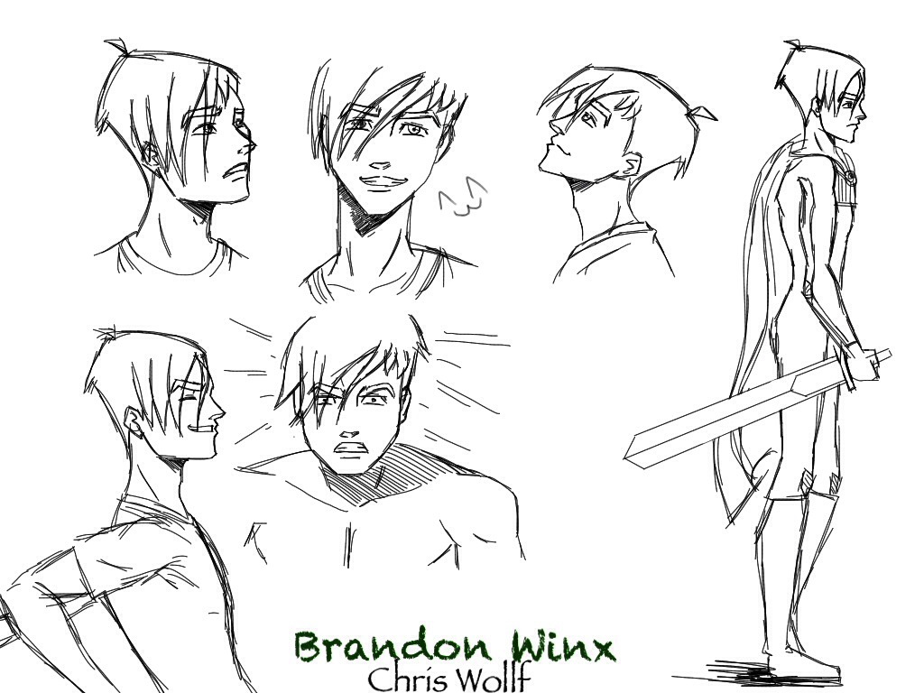 1024x768 Winx Clubbrandon Sketch By Chriswollf