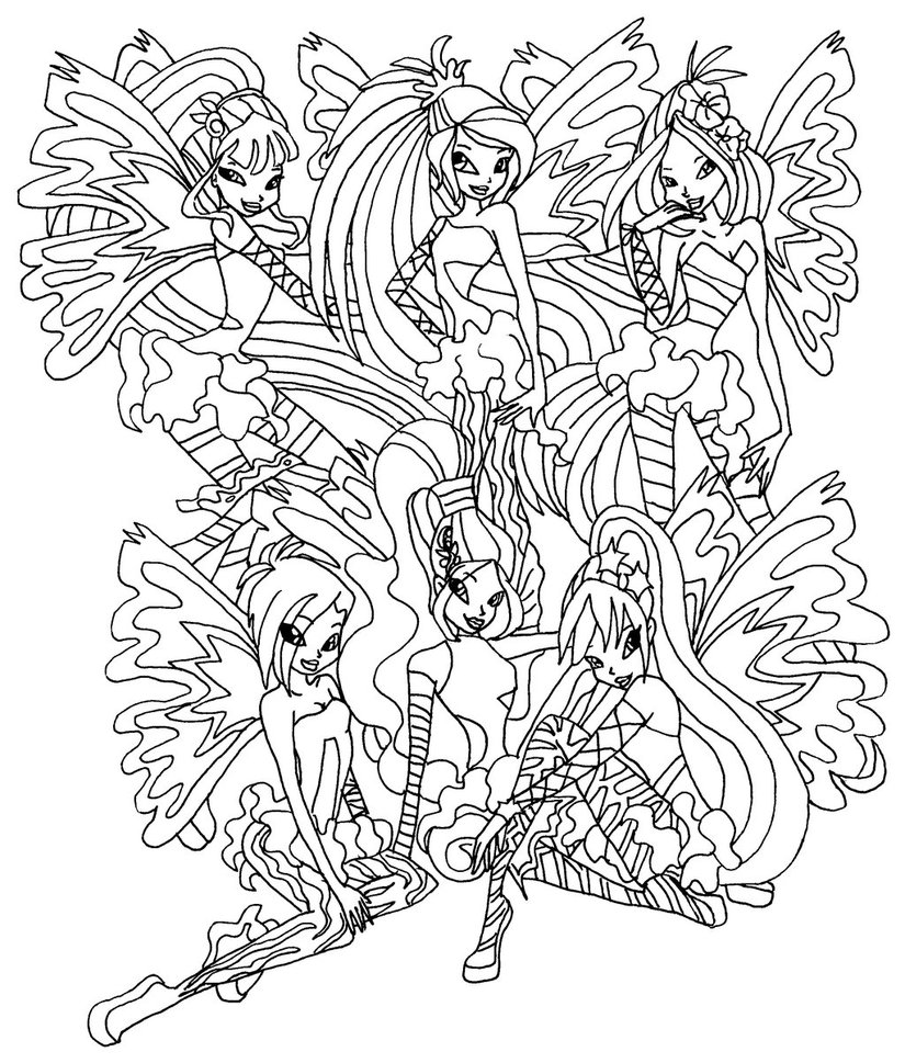 825x969 Winx Club Drawings