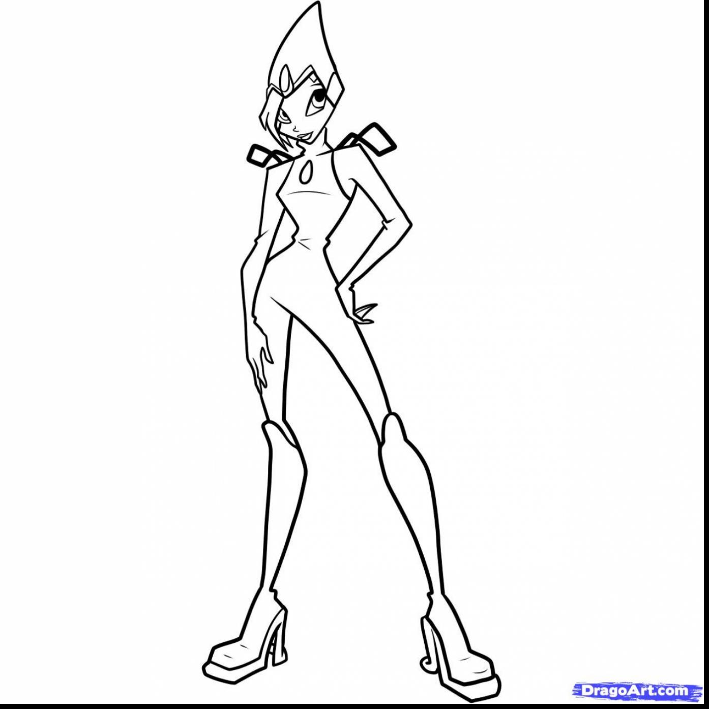 1394x1394 Unbelievable How To Draw Tecna From Winx Club With Winx Coloring