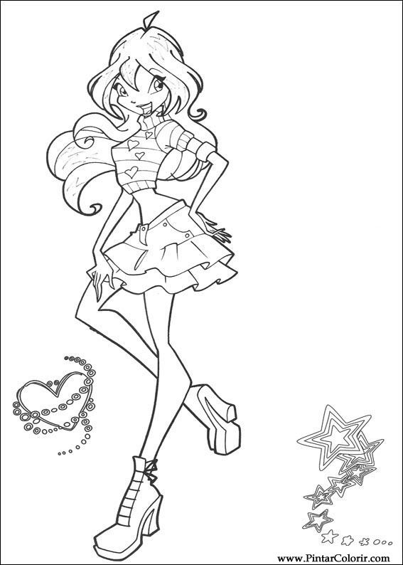 567x794 Drawings To Paint Amp Colour Winx Club
