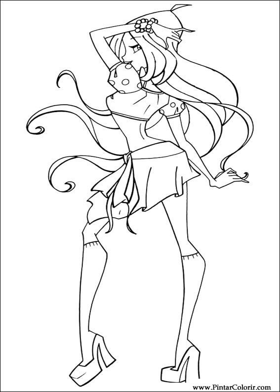 567x794 Drawings To Paint Amp Colour Winx Club