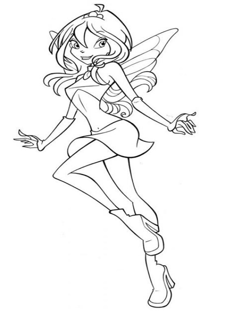 768x1024 Winx Club Coloring Pages Flora Picturesfree Coloring Pages