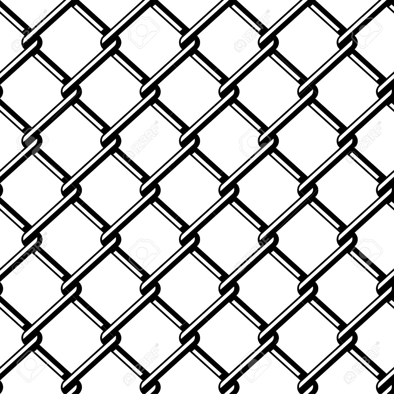 1300x1300 Vector Wire Fence Seamless Black Silhouette Royalty Free Cliparts