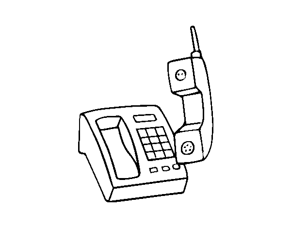 600x470 Wireless Phone Coloring Page