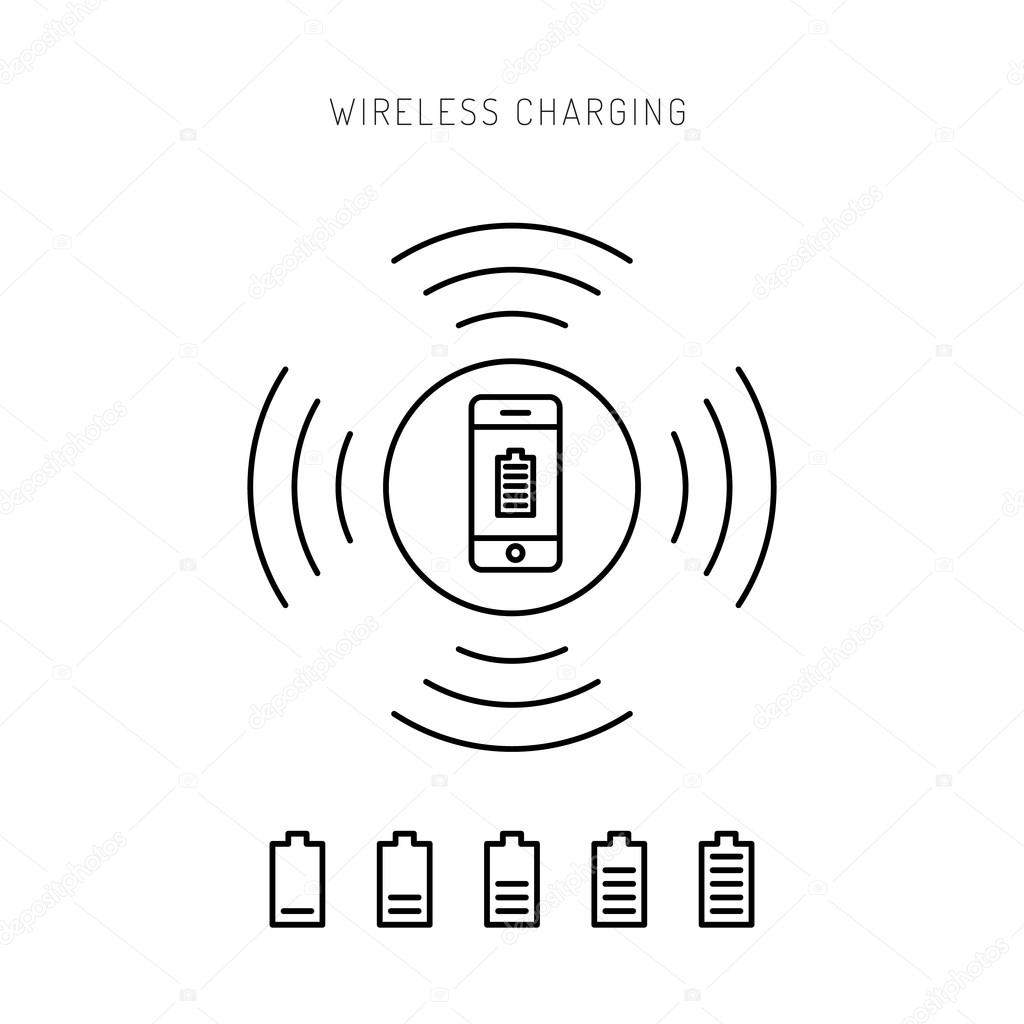 1024x1024 Phone Wireless Charging Stock Vector Shopplaywood