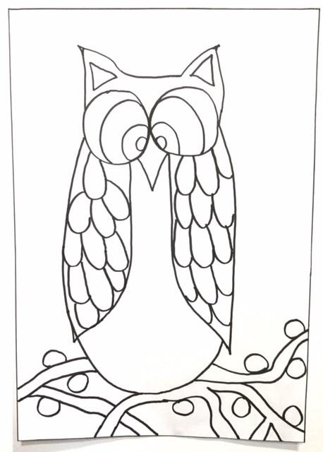 458x640 Wise Owl 11 X 16 Deanne Fitzpatrick Rug Hooking Studio