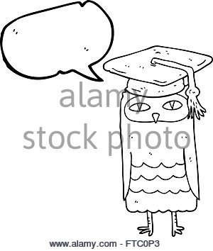 300x354 Freehand Drawn Cartoon Wise Owl Stock Vector Art Amp Illustration