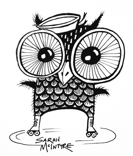 426x500 Skating Sailor Owl