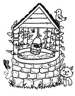 252x320 Freebie Wishing Well Digital Stamp Stamping