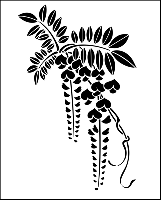 322x400 Wisteria No 2 Stencil From The Stencil Library Japan Range. Buy
