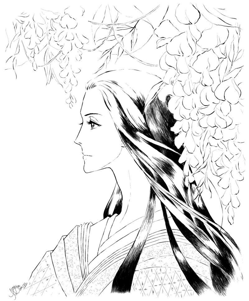 Wisteria Drawing at GetDrawings | Free download