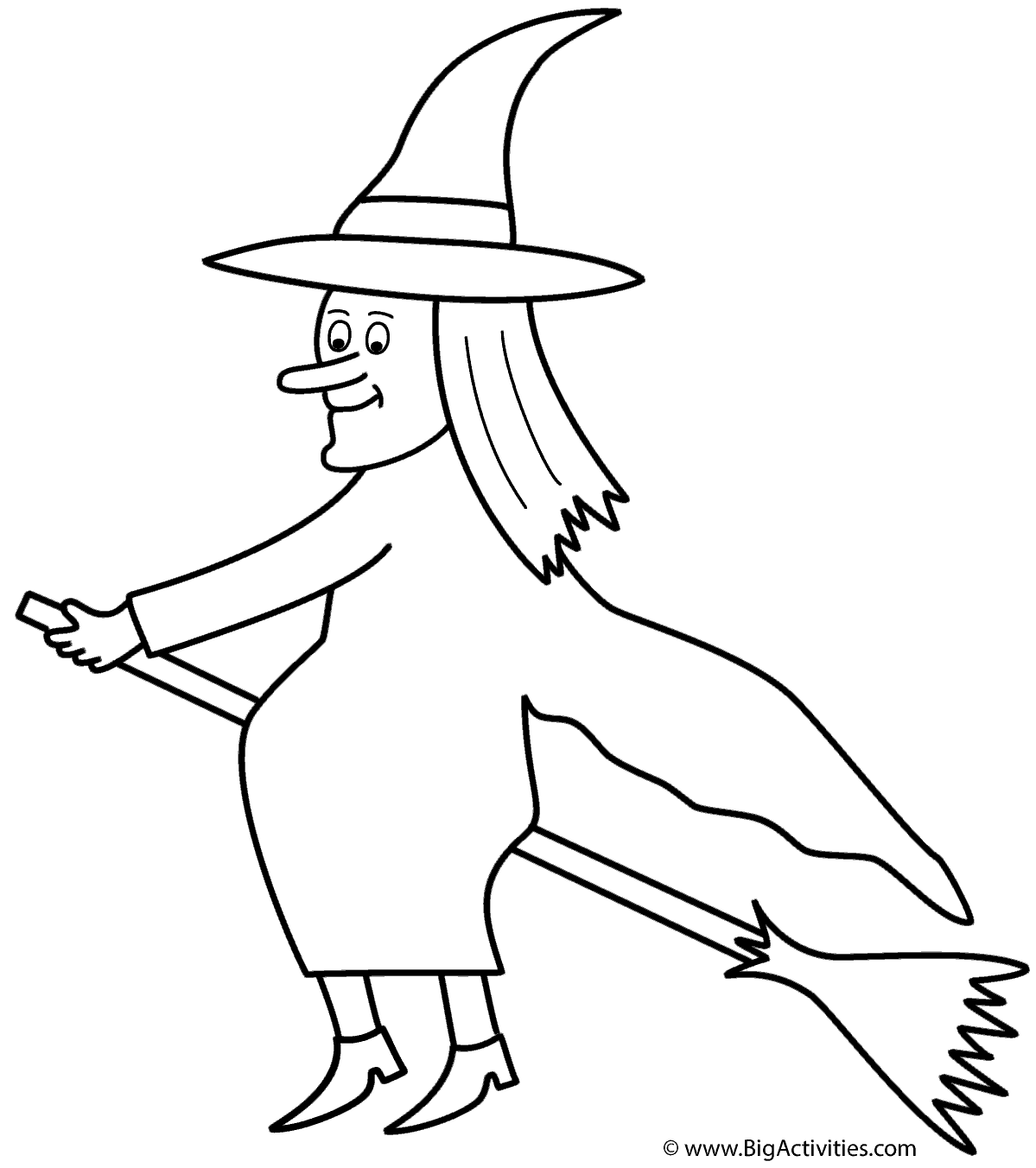1199x1352 Witch On Broom
